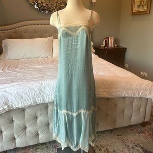 Vintage boho 100% silk VS slip nightgown